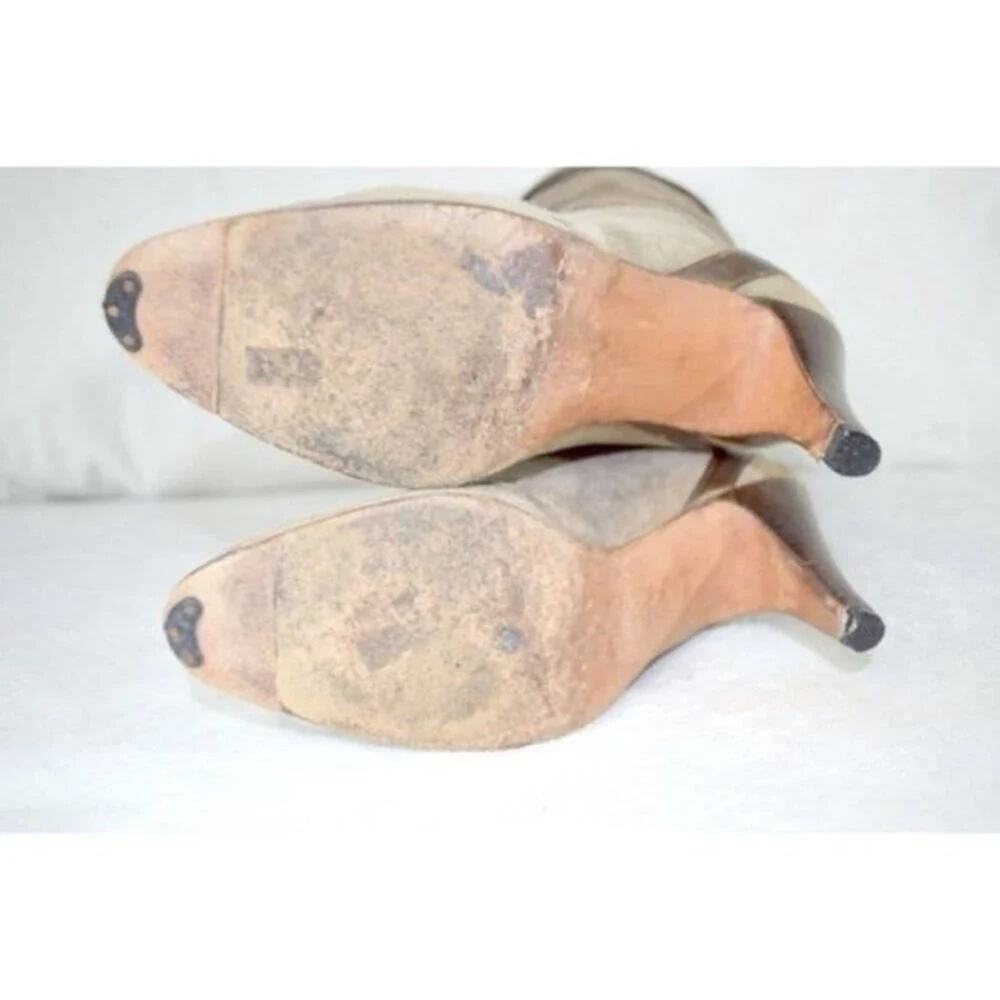 Fragiacomo Leather Suede Boots Foldover Cuff Italy Size US 5 EU 35 - Picture 9 of 11
